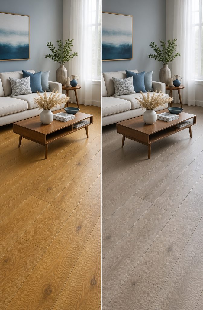 CoreTec Cairo Oak vs Calypso Oak: 6 Key Comparison Areas 6 Color and aesthetic comparison of Cairo Oak and Calypso Oak.